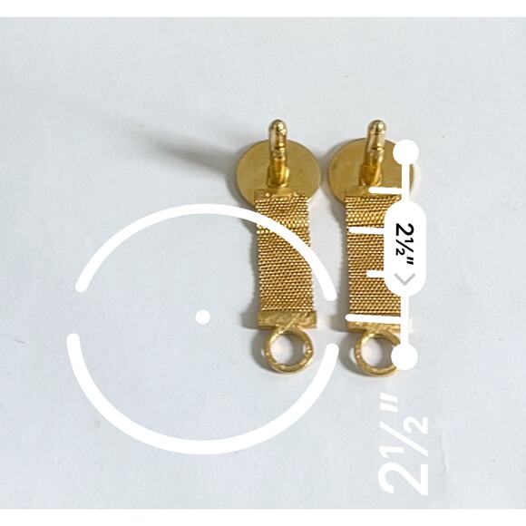 Vintage Dante “Virgo” Zodiac Sign  Gold-tone Cufflinks With Mesh Wraps - Picture 4 of 6